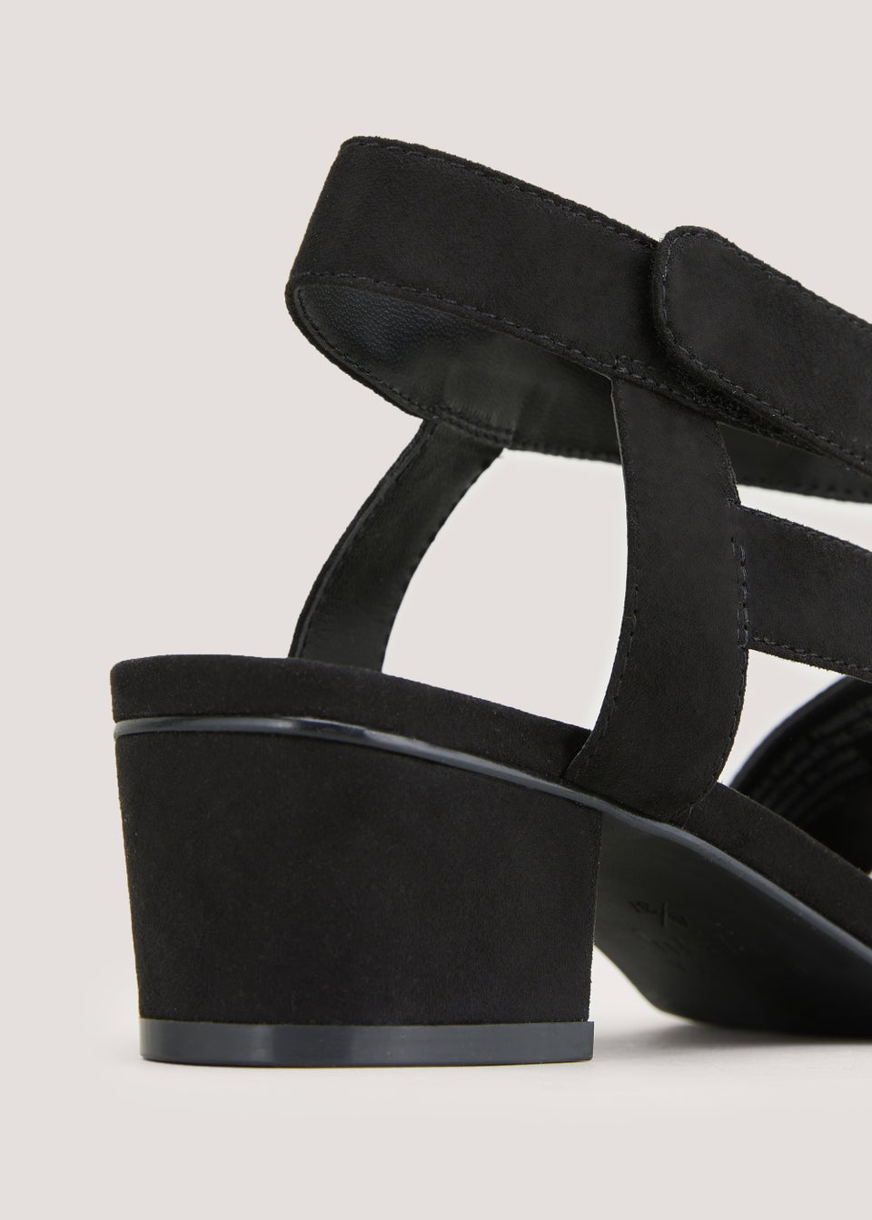 Black Wide Fit Low Block Heels - Matalan