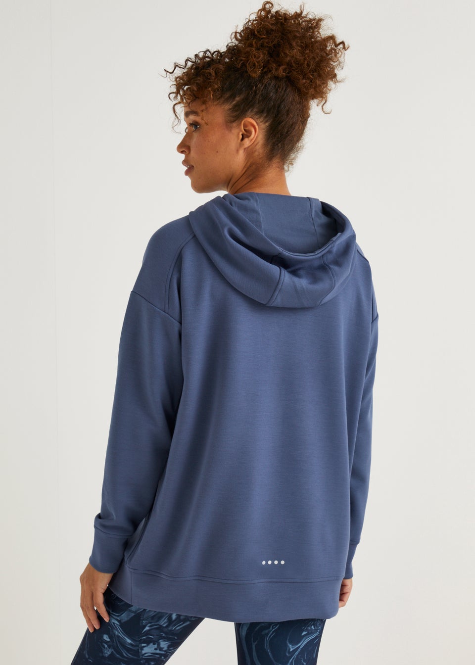 Souluxe Blue Modal Longline Hoodie