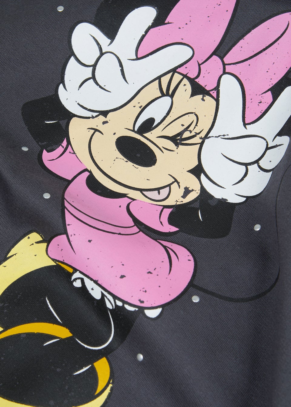 Kids Charcoal Disney Minnie Mouse Hoodie 4 13yrs Matalan