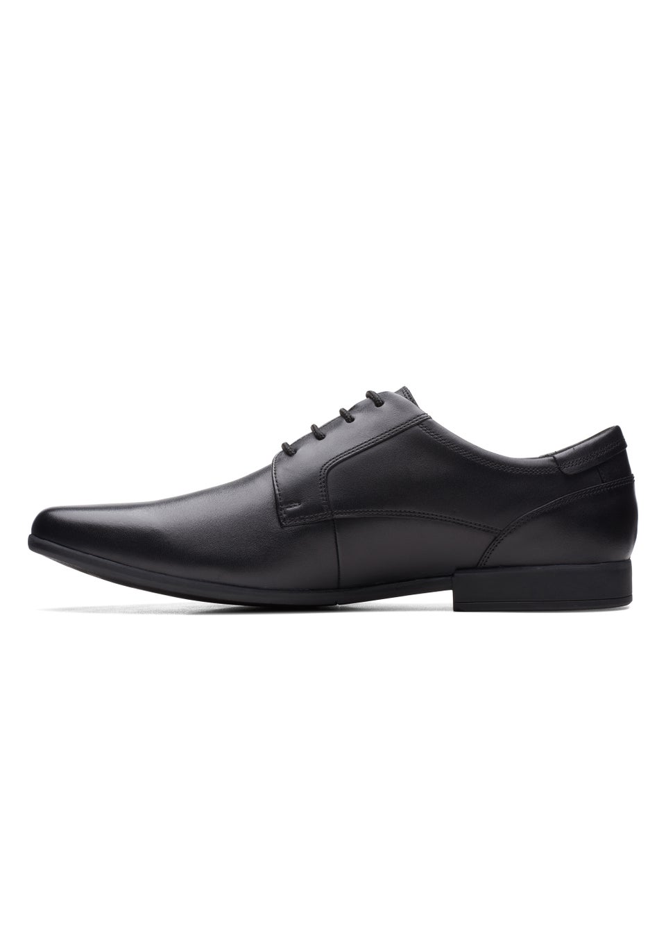 Clarks Black Sidton Lace Leather Shoes