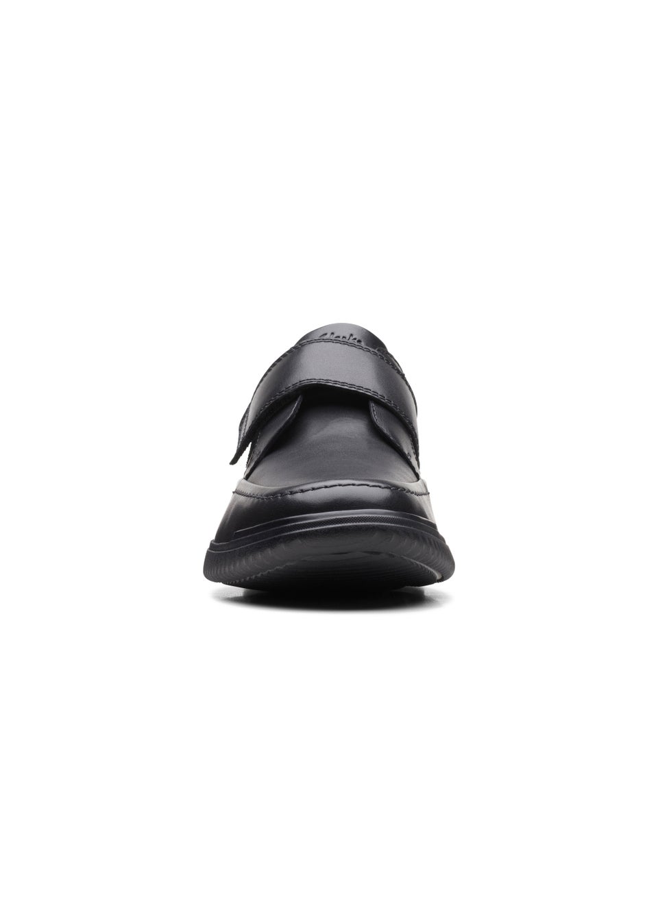 Clarks Black Donaway Strap Leather Shoes