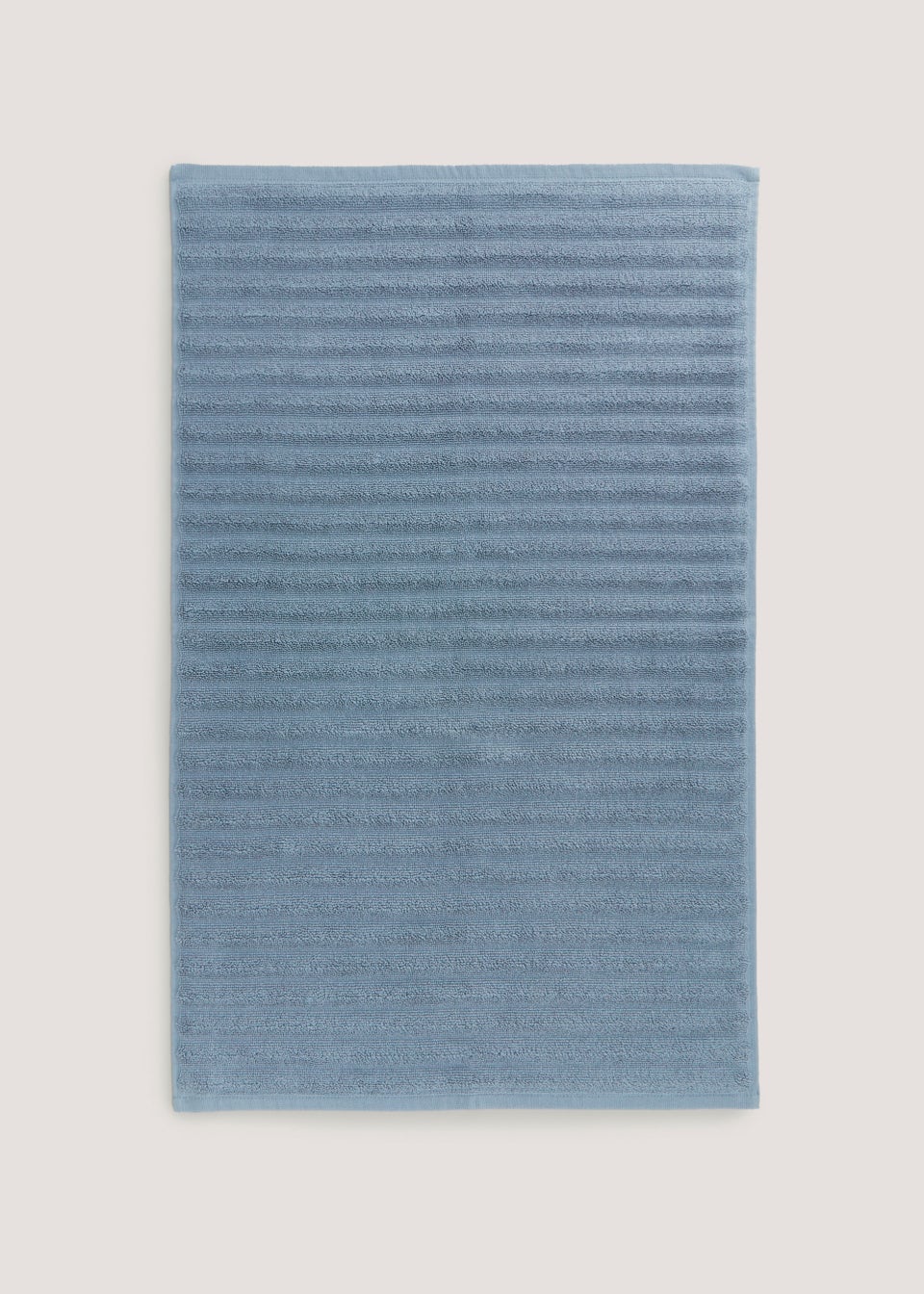 Blue Ribbed Bath Mat 50cm x 80cm Matalan