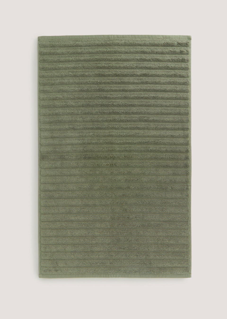 Green Ribbed Bath Mat 50cm x 80cm Matalan