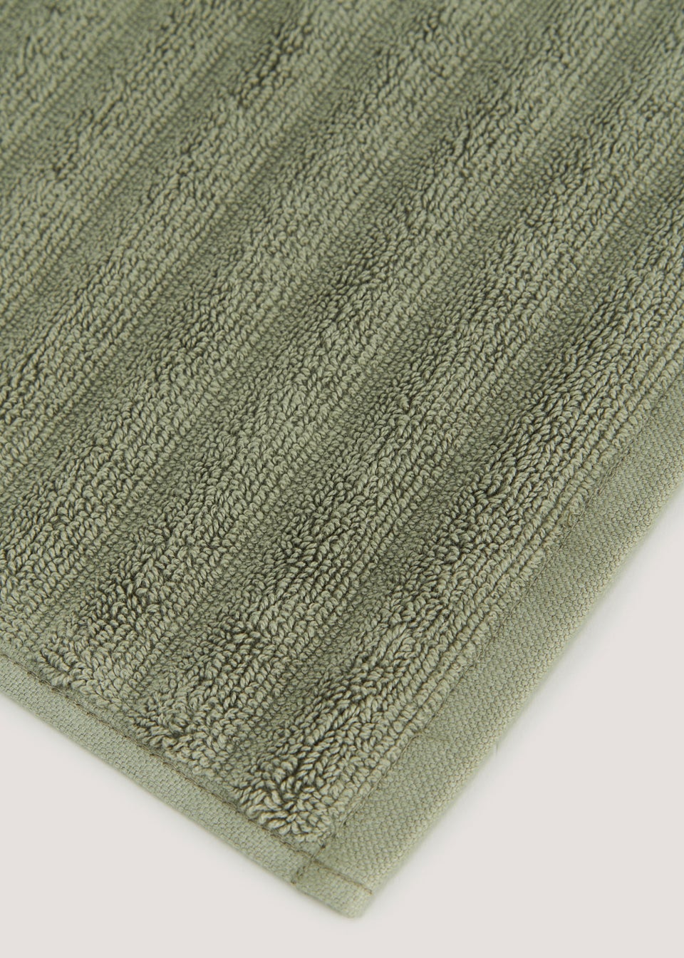 Green Ribbed Bath Mat (50cm x 80cm)