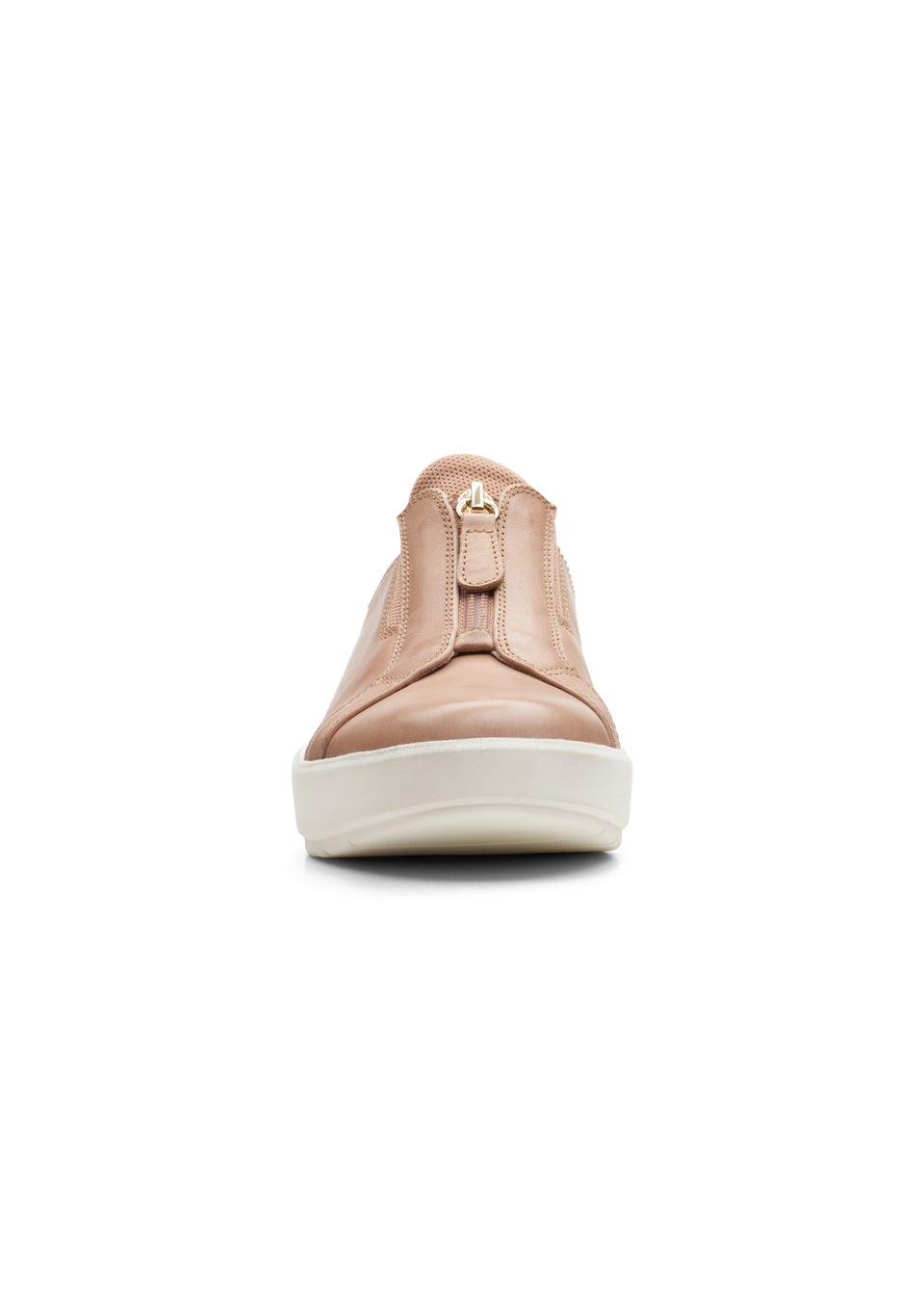 Clarks Praline Layton Rae Leather Trainers