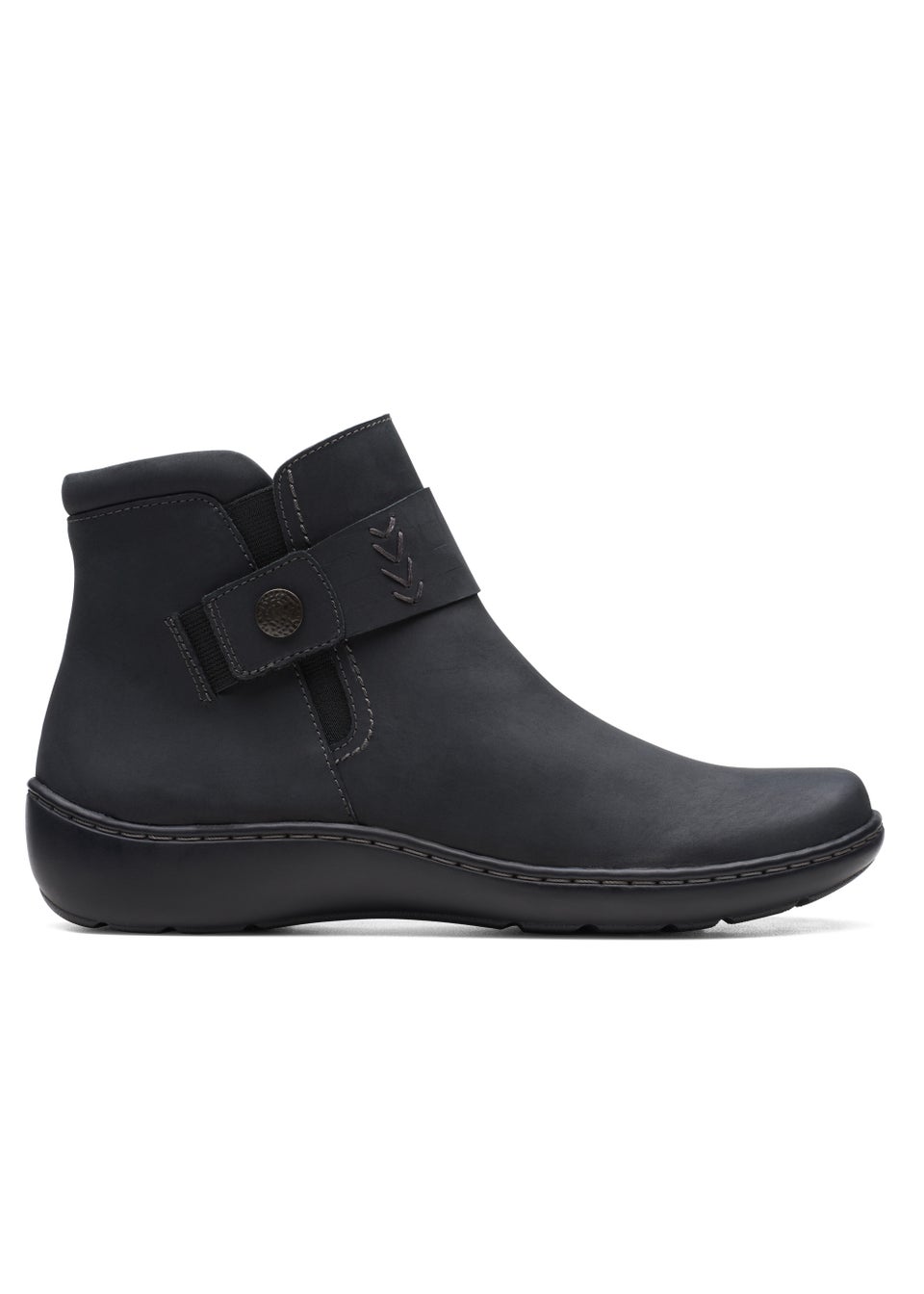 Clarks black store ankle boots sale