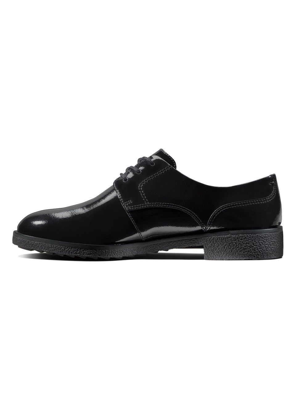 Clarks Black Patent Griffin Lane Lace Up Shoes