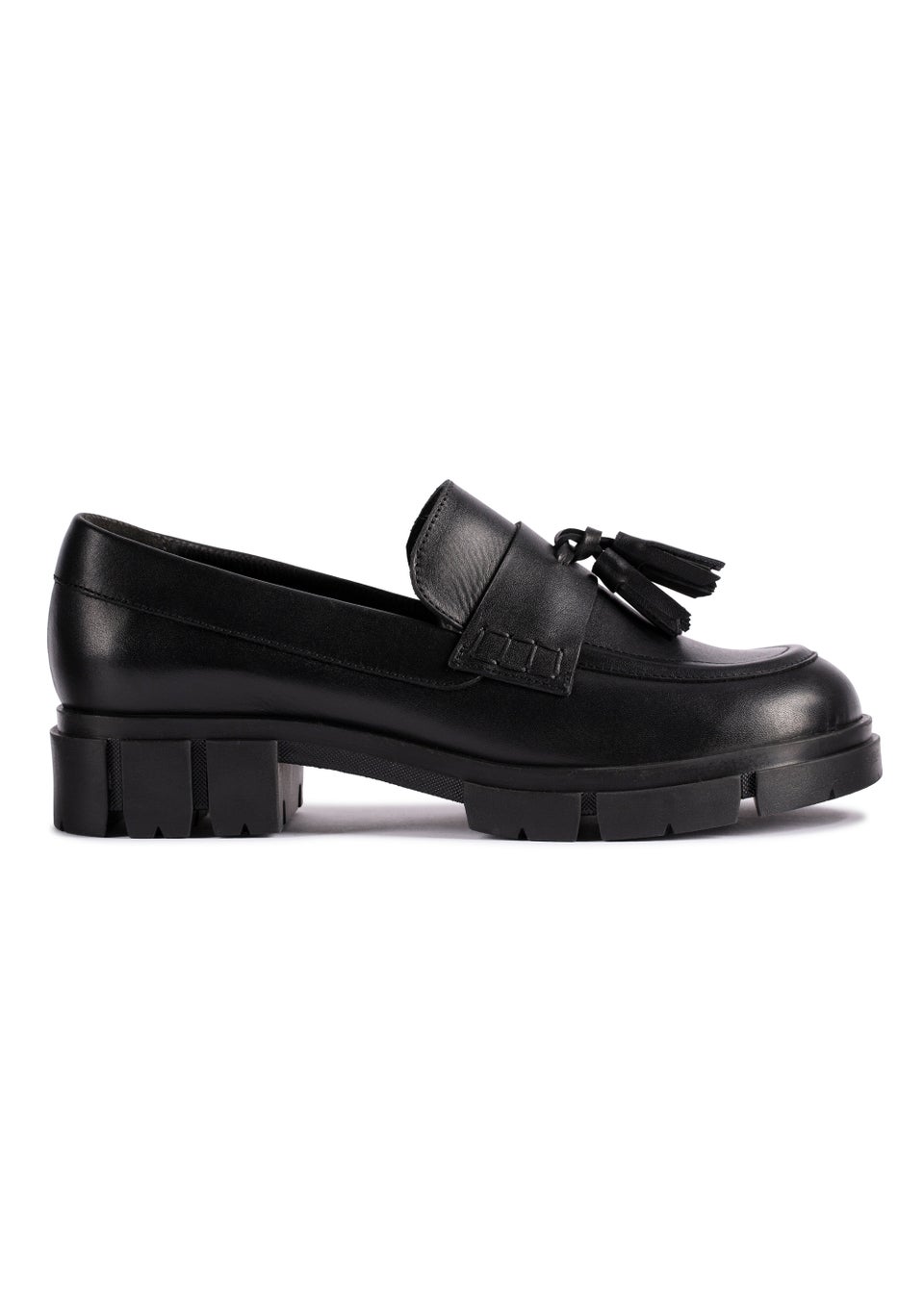 Clarks Black Teala Leather Loafers
