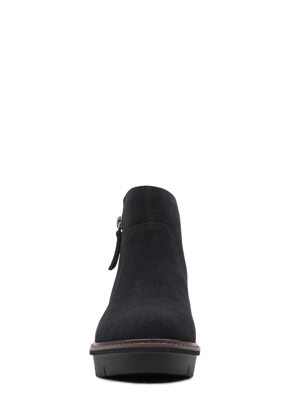 Clarks Black Airabell Zip Suede Ankle Boots - Matalan