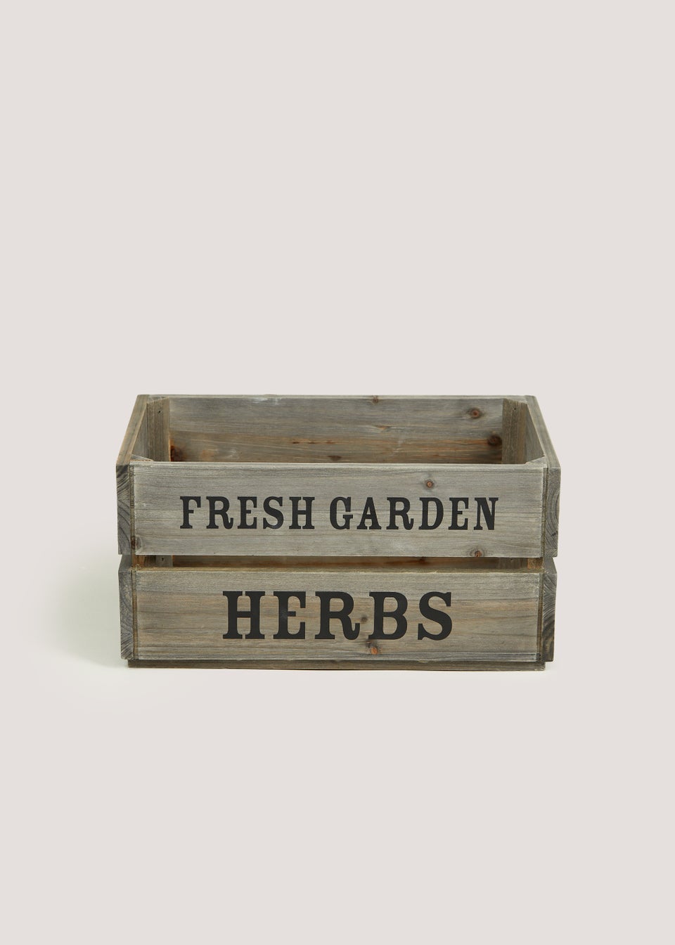 Natural Wooden Crate Planter (32cm x 20cm x 16cm)