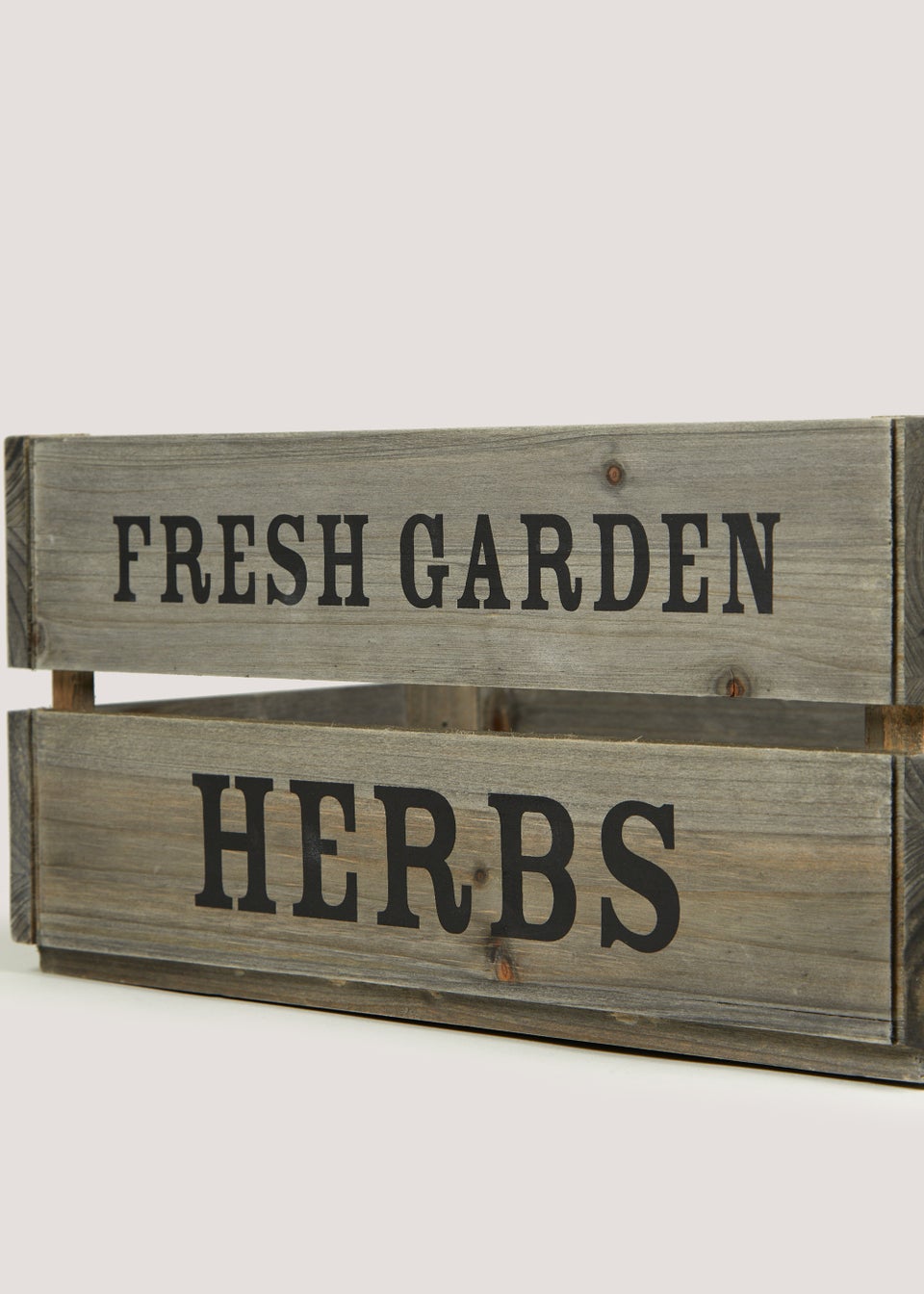 Natural Wooden Crate Planter (32cm x 20cm x 16cm)