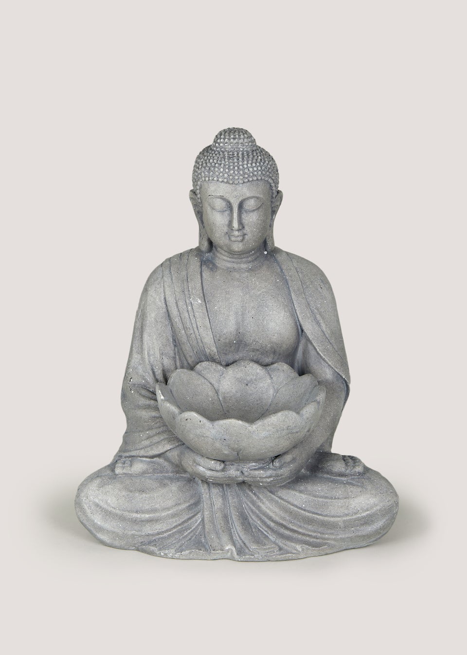 Grey Buddha with Bowl (41cm x 32cm x 51cm) Matalan