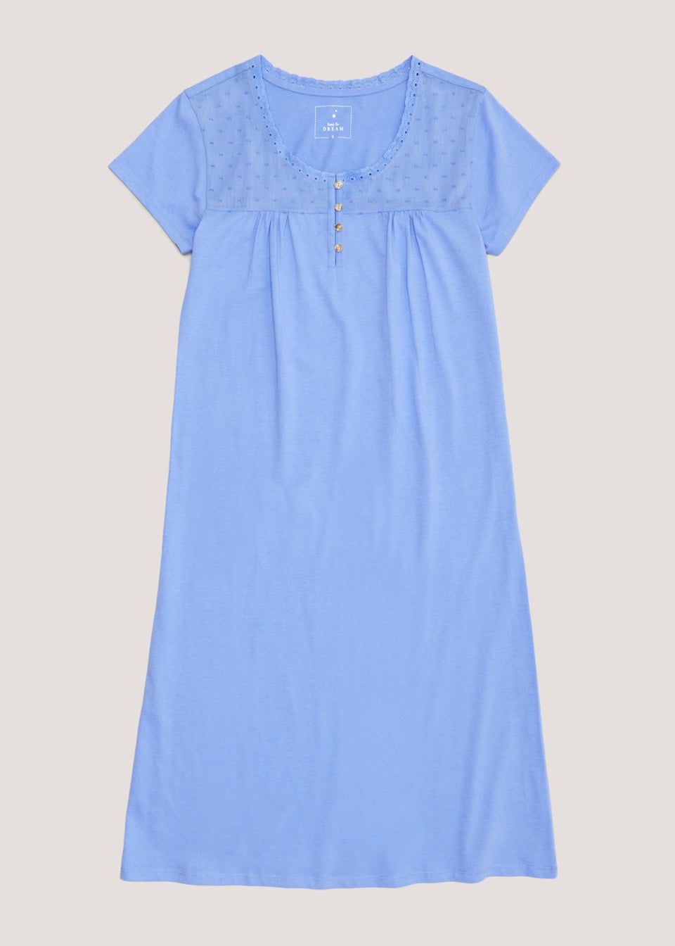 Blue Woven Jersey Nightie