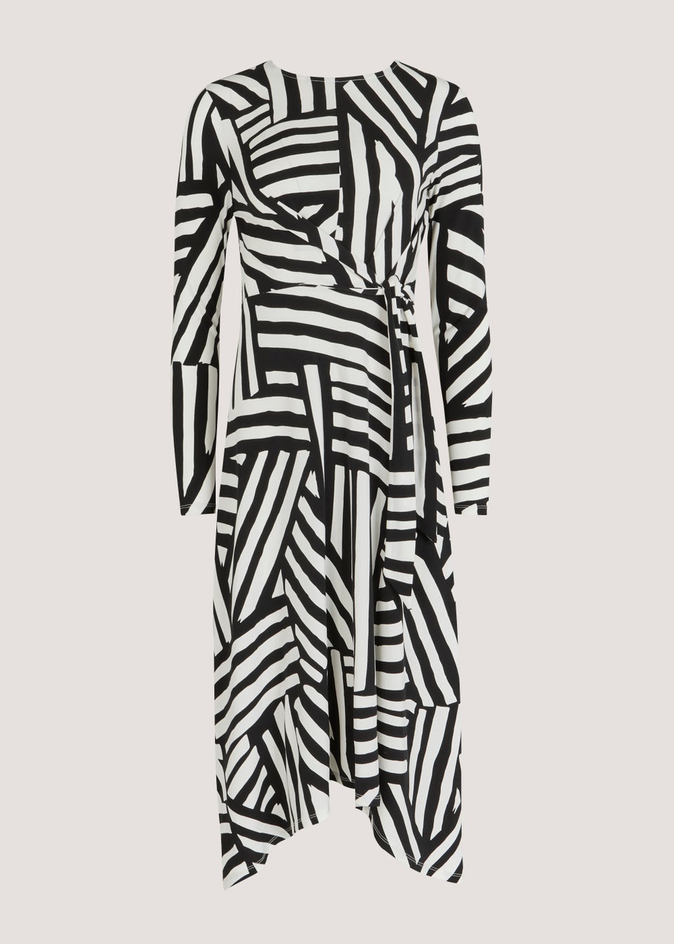 Et Vous Black Stripe Knot Midi Dress Matalan