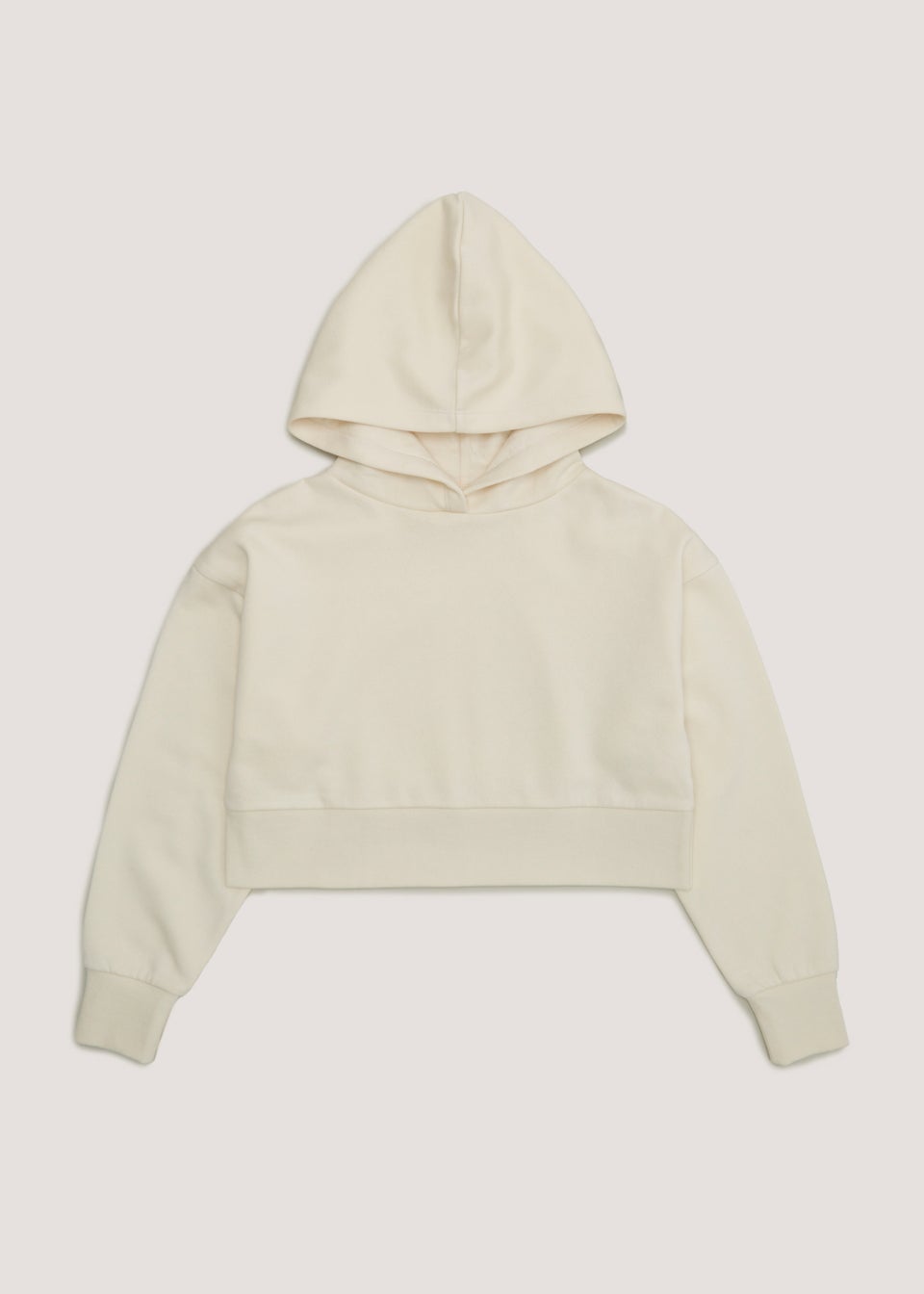 Cream crop cheap hoodie