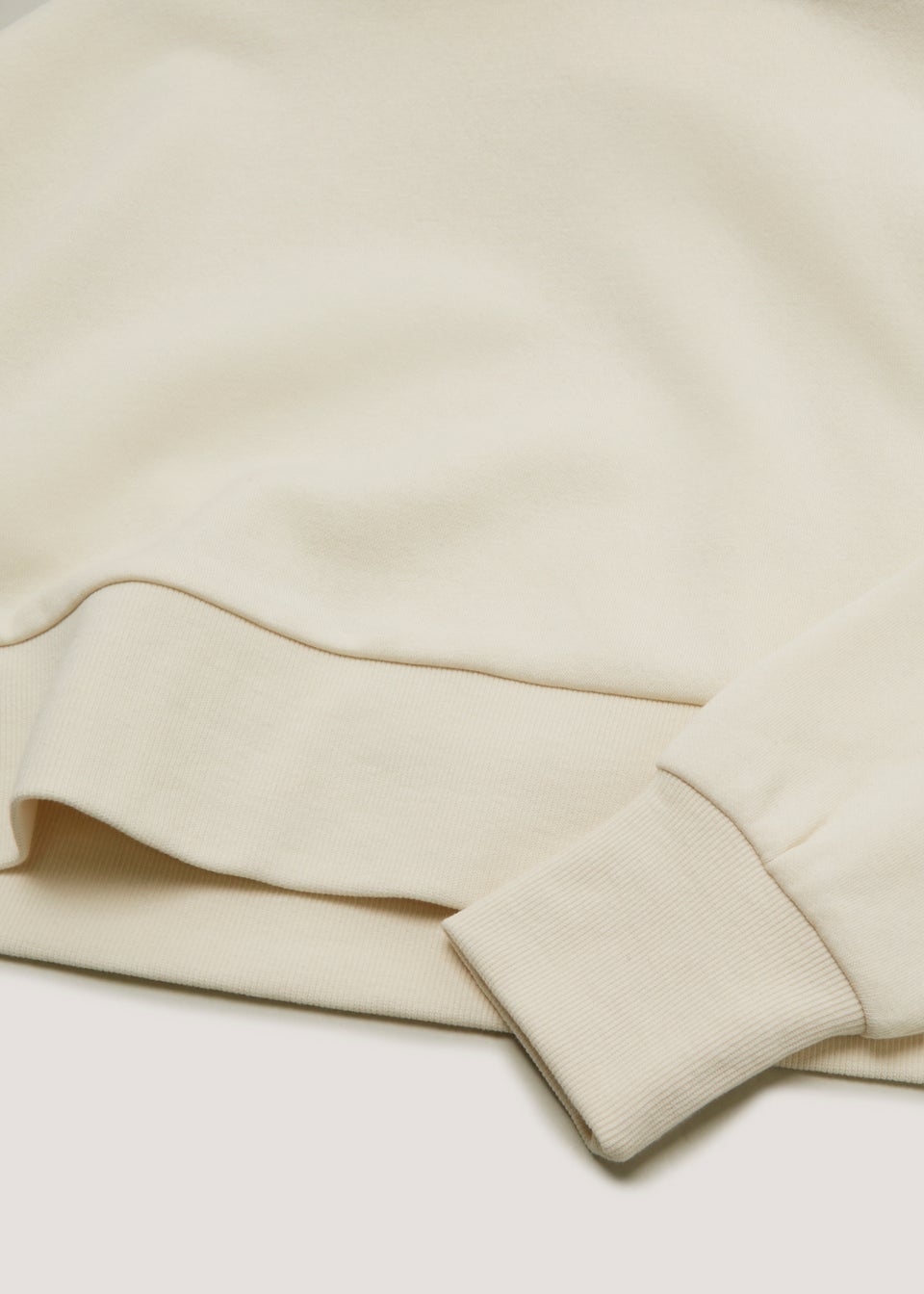 Girls Candy Couture Cream Cropped Hoodie (9-16yrs)
