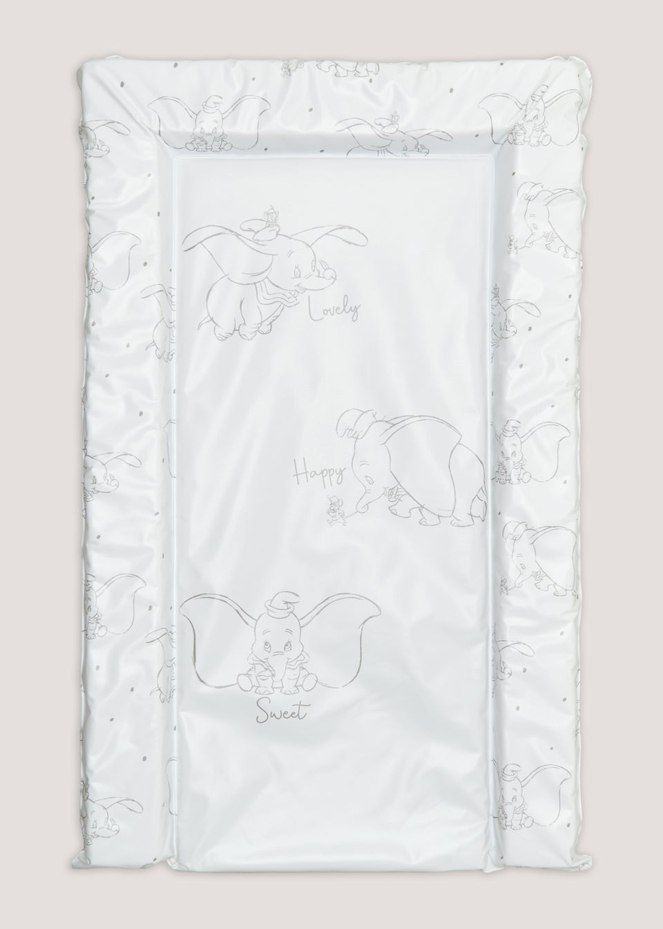 White Disney Dumbo Baby Changing Mat (30cm x 17cm x 2cm)