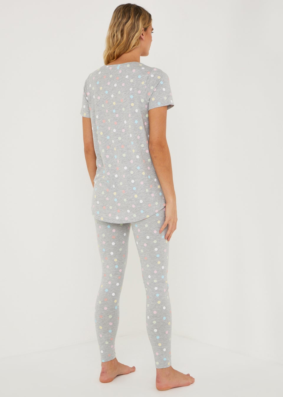 Grey Spot Pyjama Set
