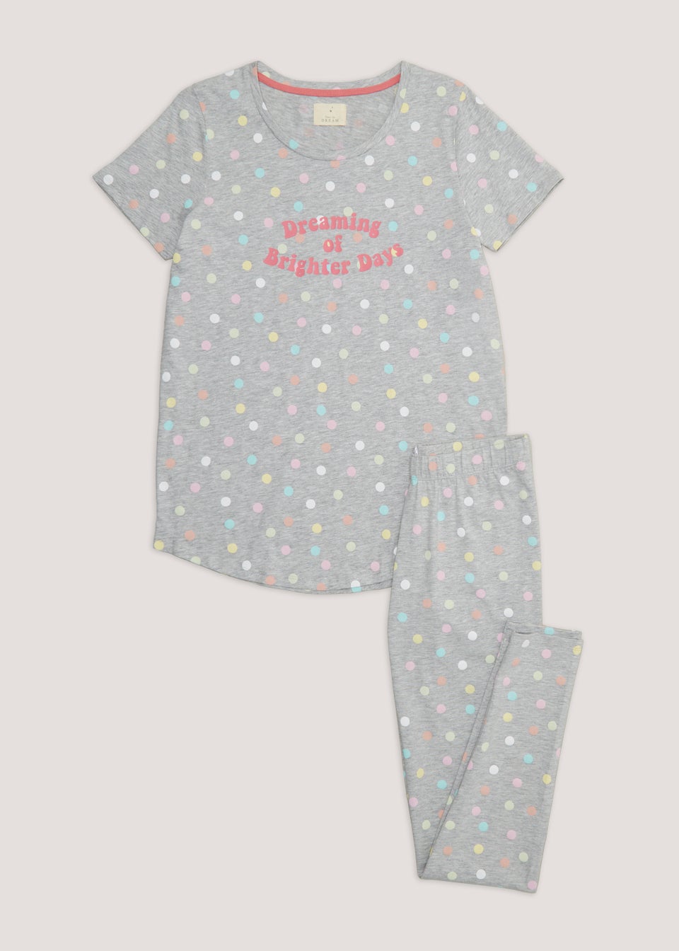 Grey Spot Pyjama Set