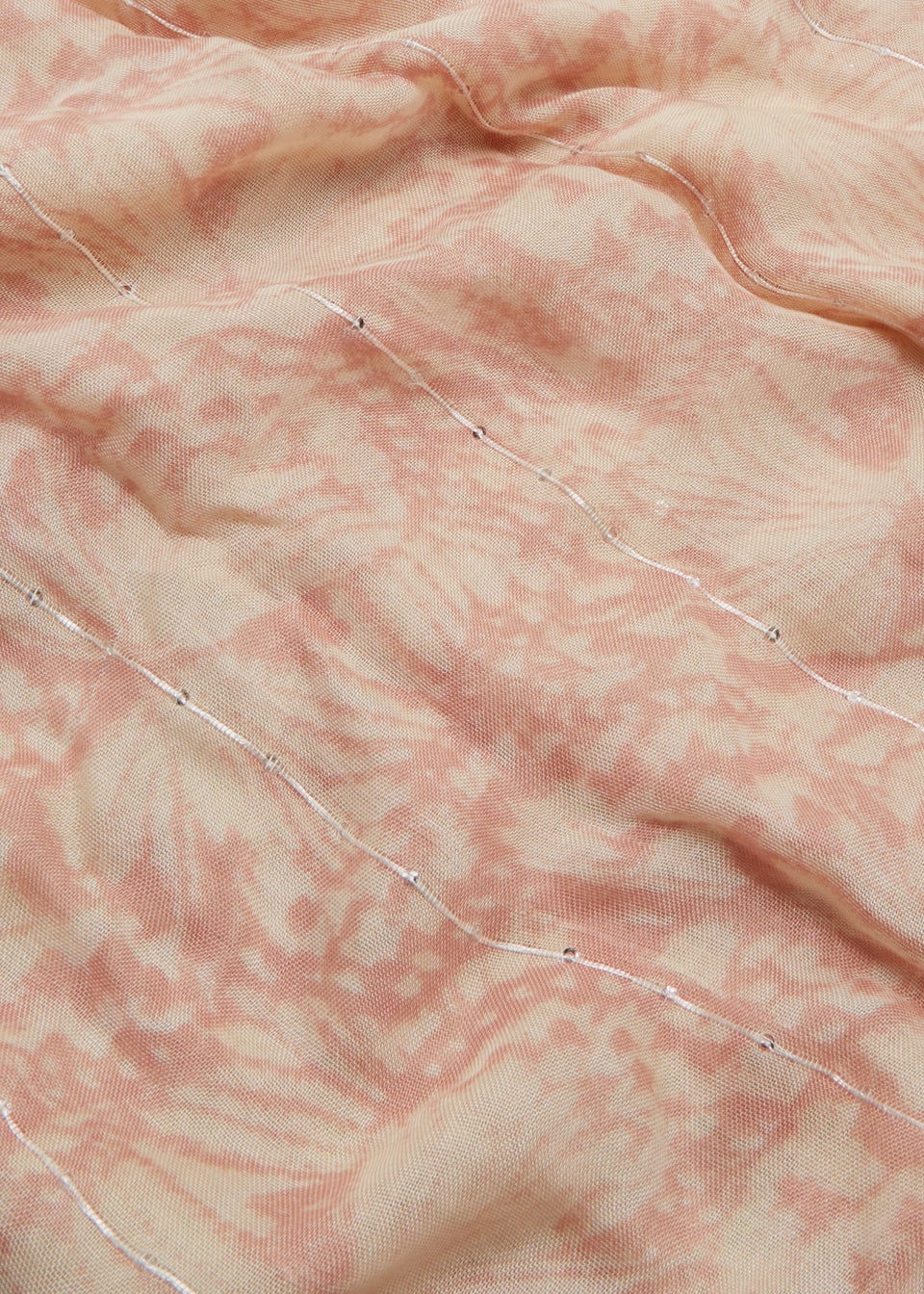 Pink Butterfly Woven Scarf