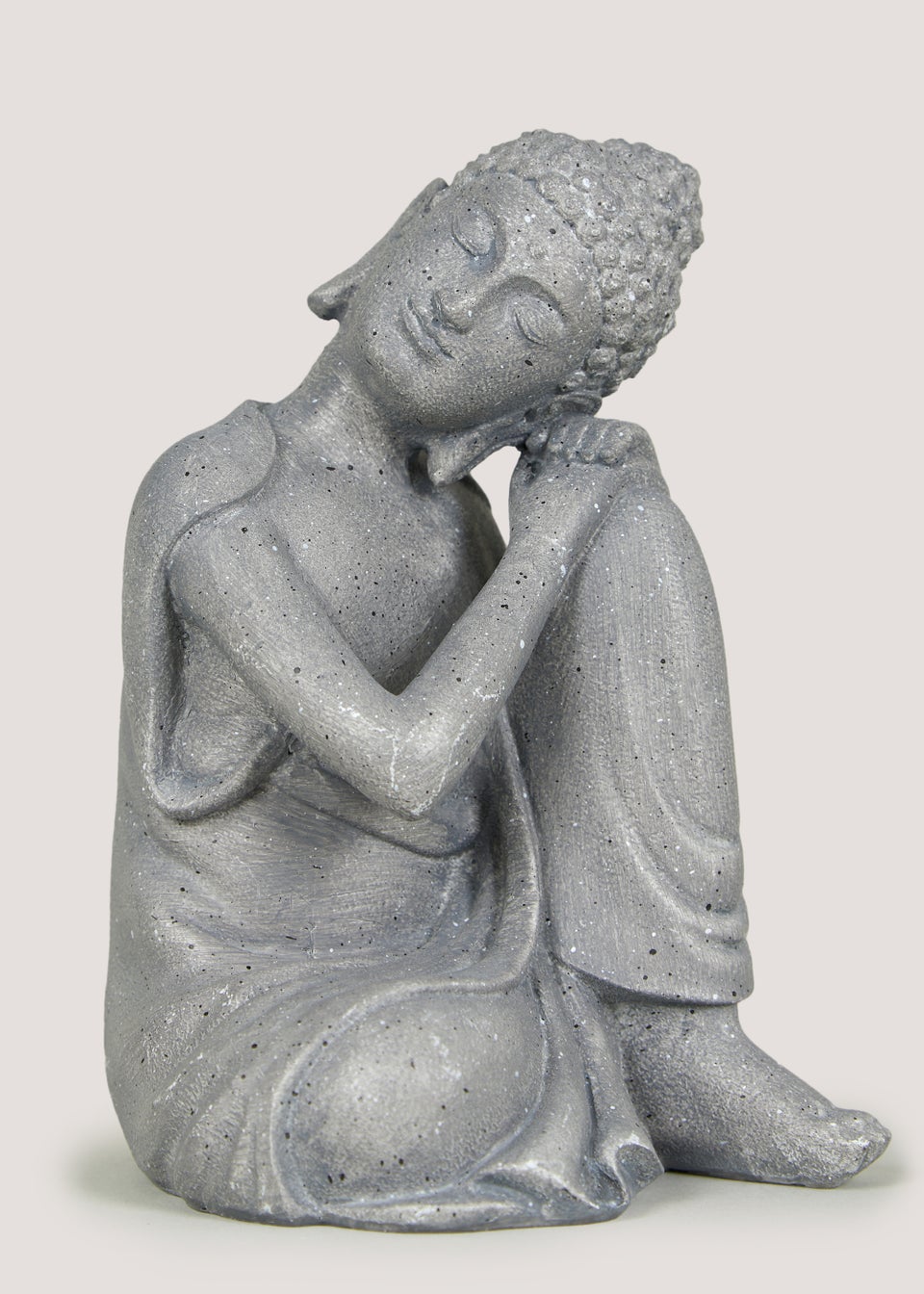 Grey Mini Buddha Garden Ornament (13.5cm x 13.5cm x 18cm)