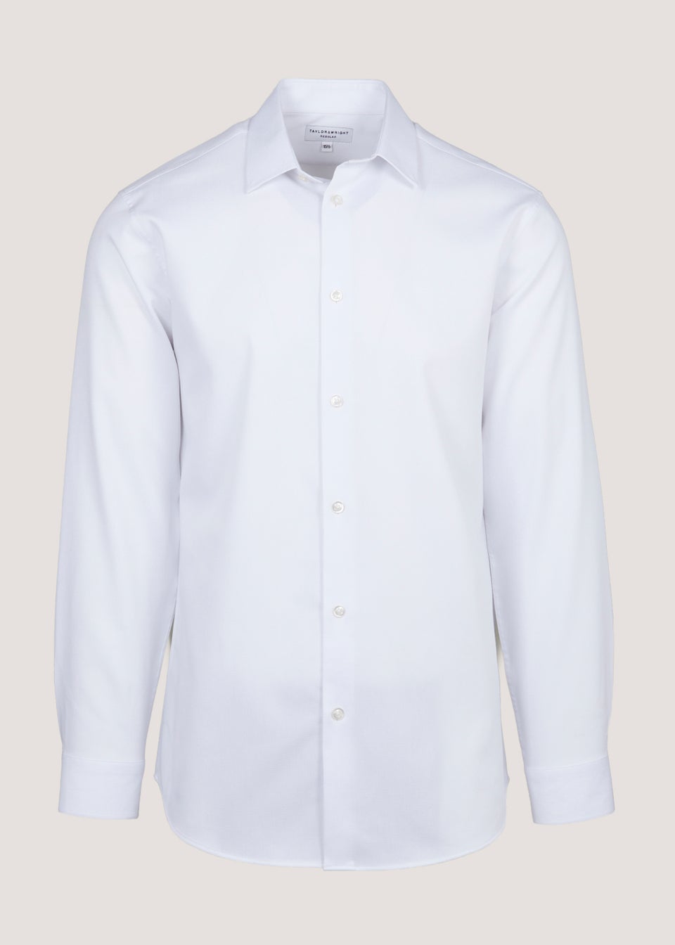 Taylor & Wright White Textured Regular Fit Shirt