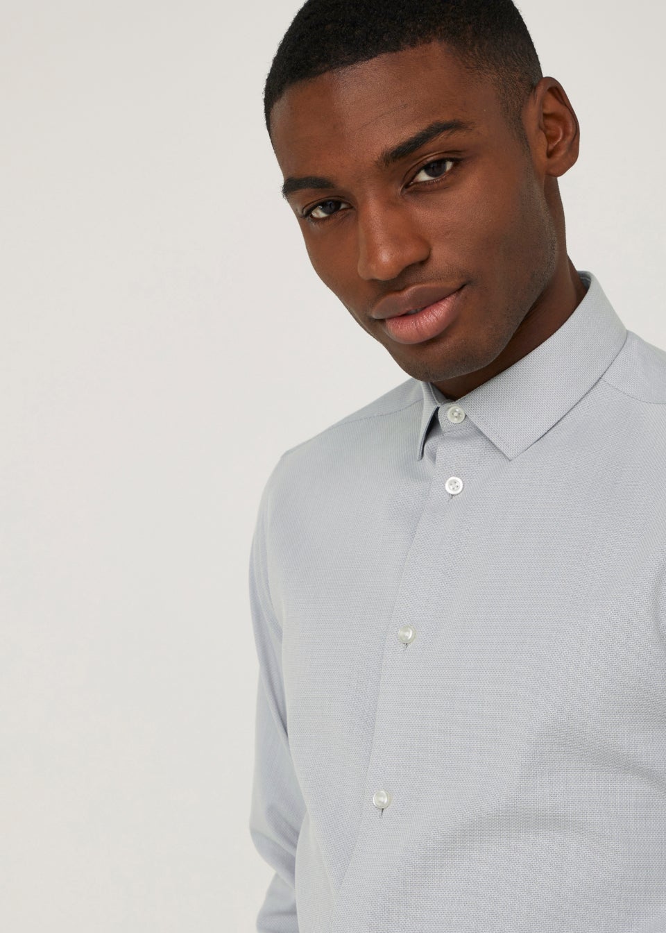 Taylor & Wright Grey Textured Slim Fit Shirt - Matalan