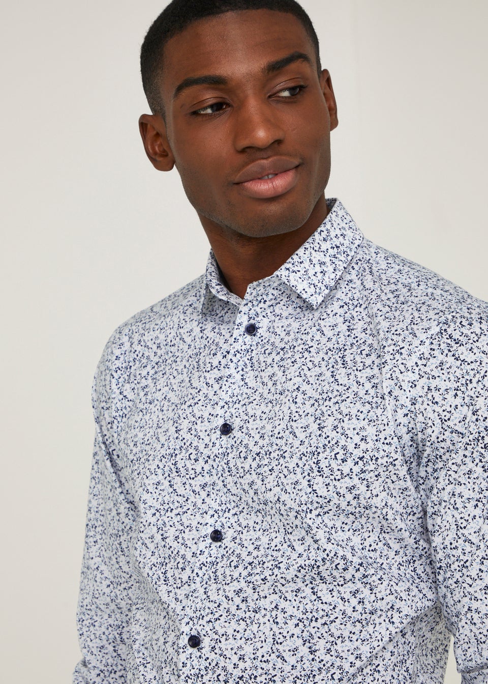 Mens floral slim fit dress shirt cheap