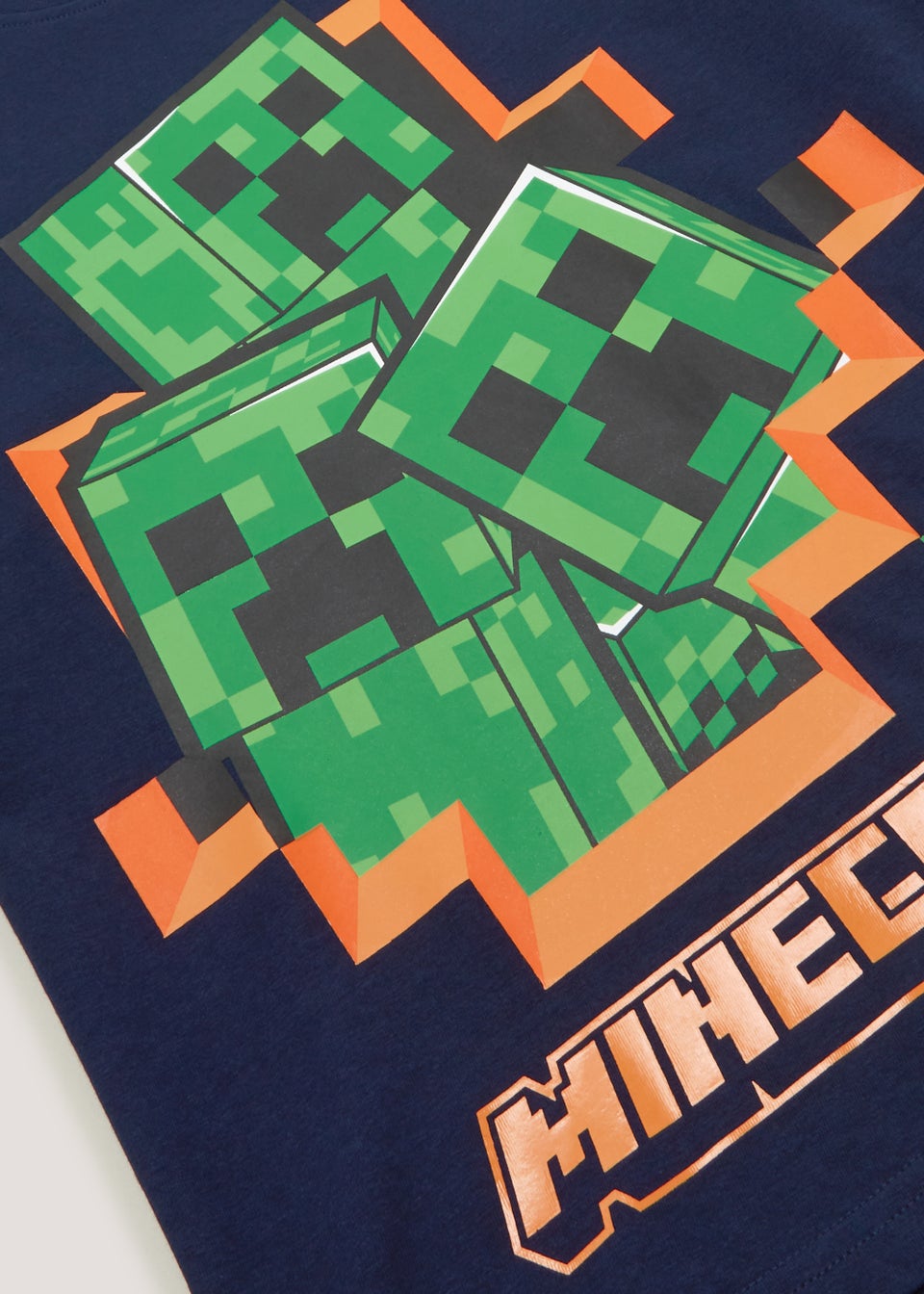 Boys Navy Minecraft Logo T-Shirt (4-12yrs)