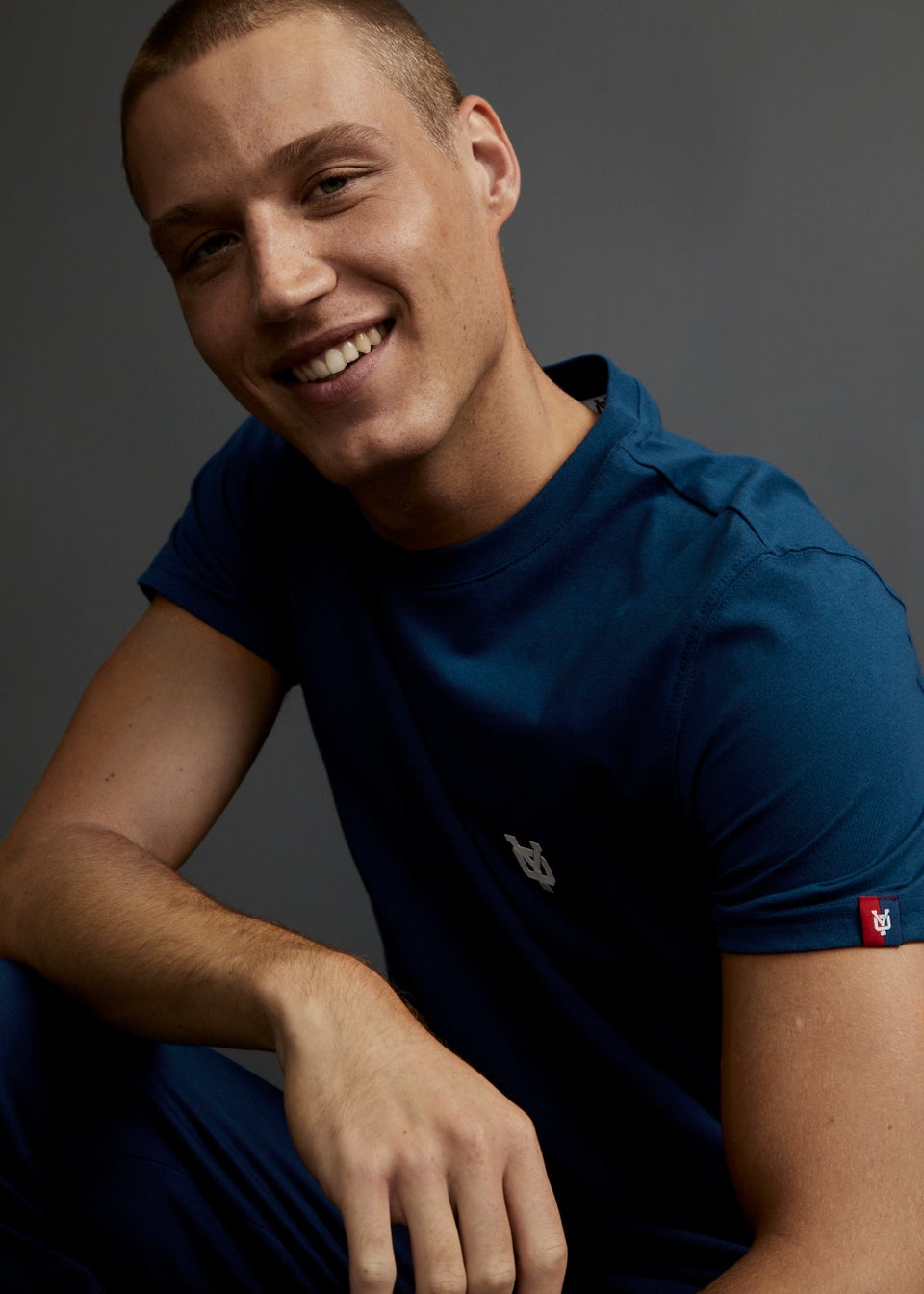 Y.O. Navy Chest Print T-Shirt