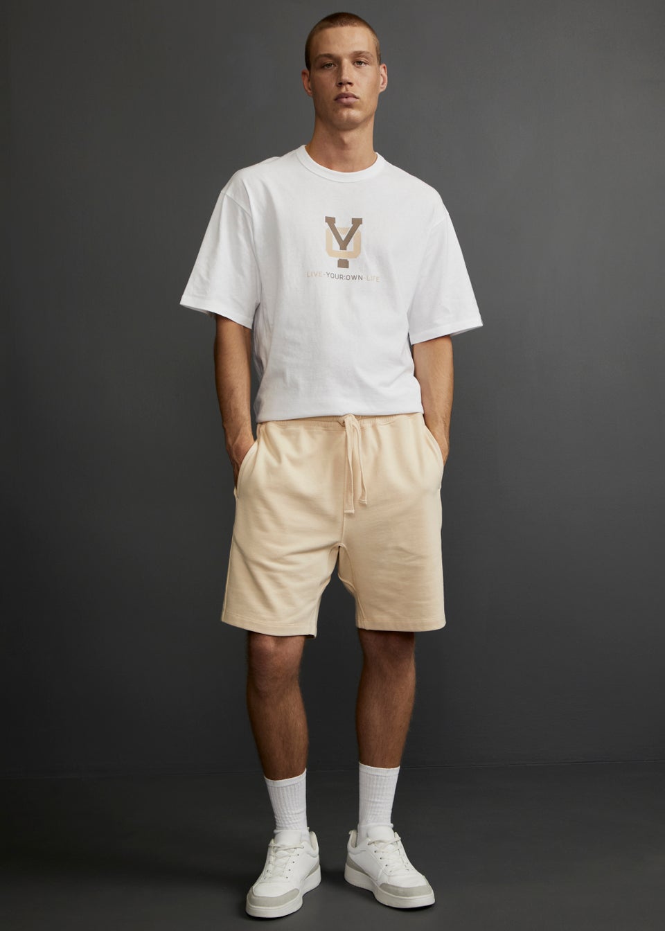 Y.O. Ecru Matching Shorts