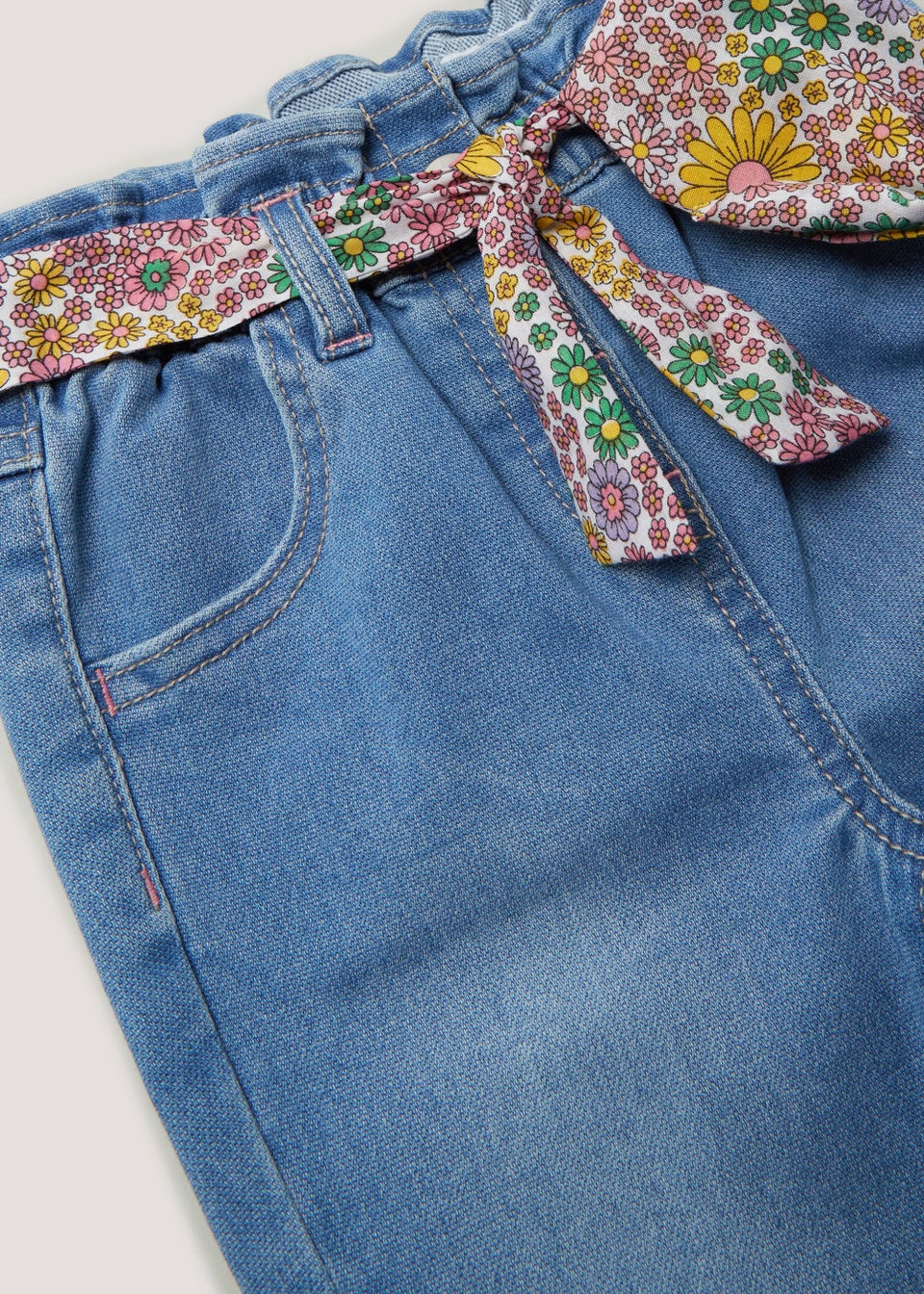 Girls Denim Floral Flared Jeans & Headband Set (9mths-6yrs)