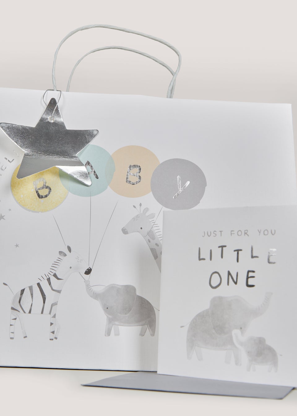White Card Tissue Baby Shopper Bag