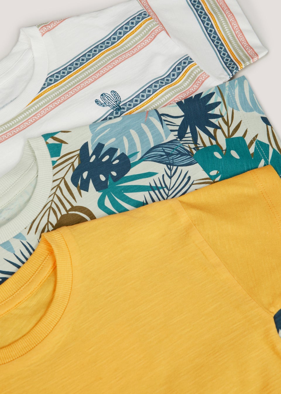 Boys 3 Pack Plain & Print T-Shirts (9mths-6yrs)