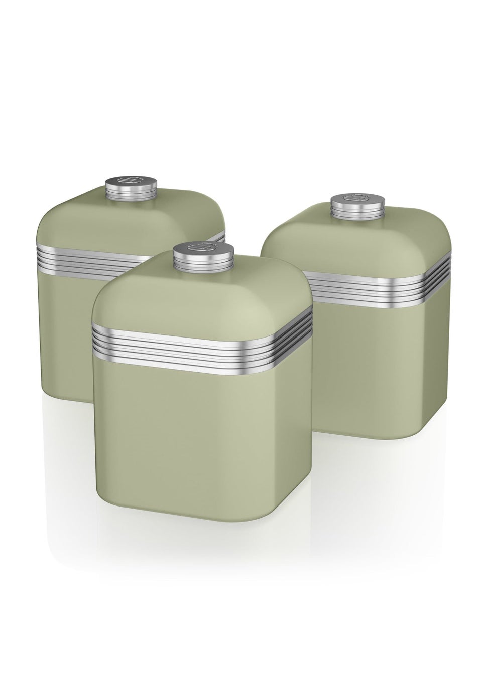 Swan 3 Pack Green Retro Canisters