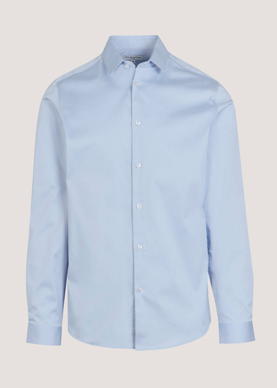 Taylor & Wright Blue Satin Slim Fit Shirt