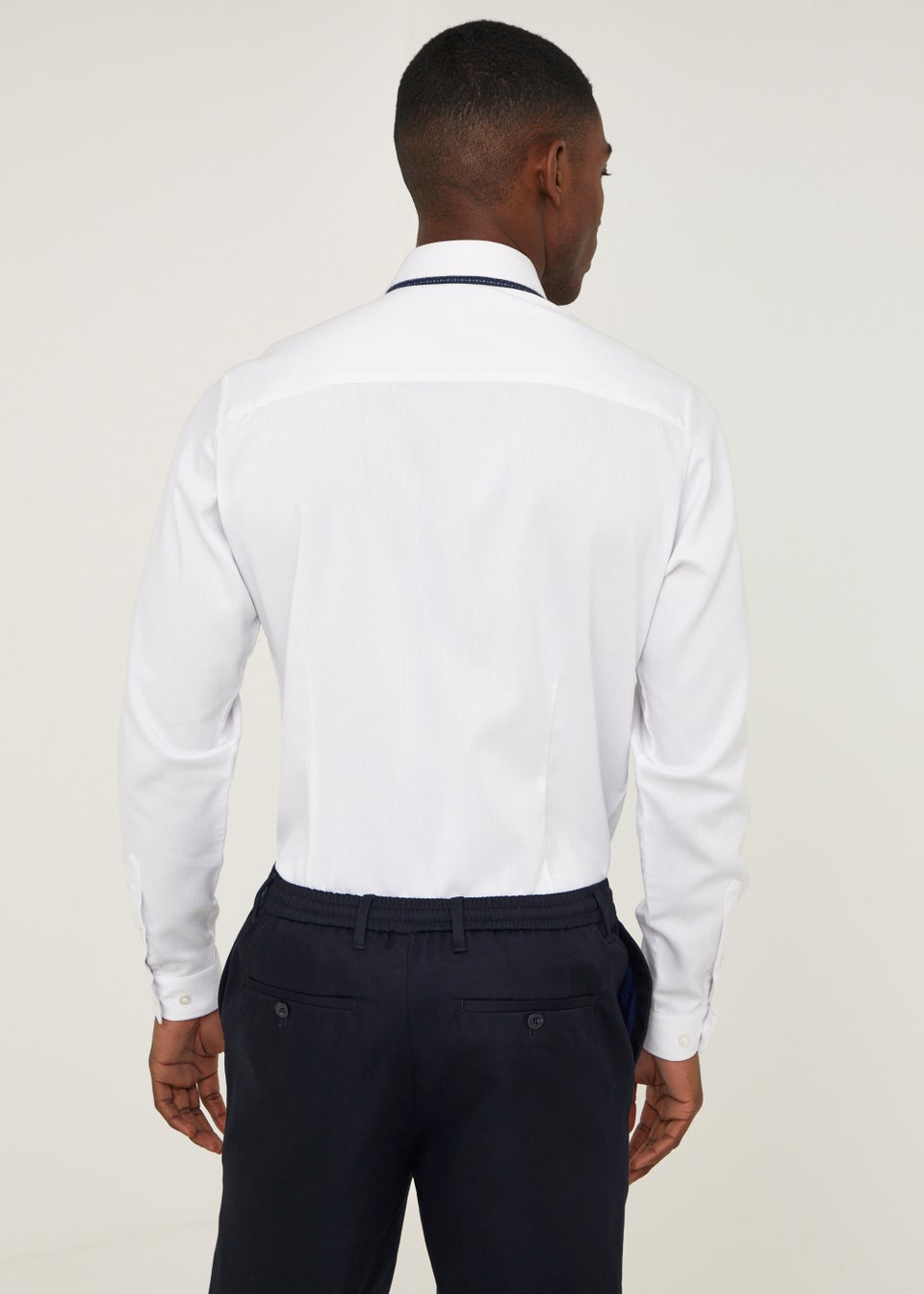Taylor & Wright White Double Collar Slim Fit Shirt