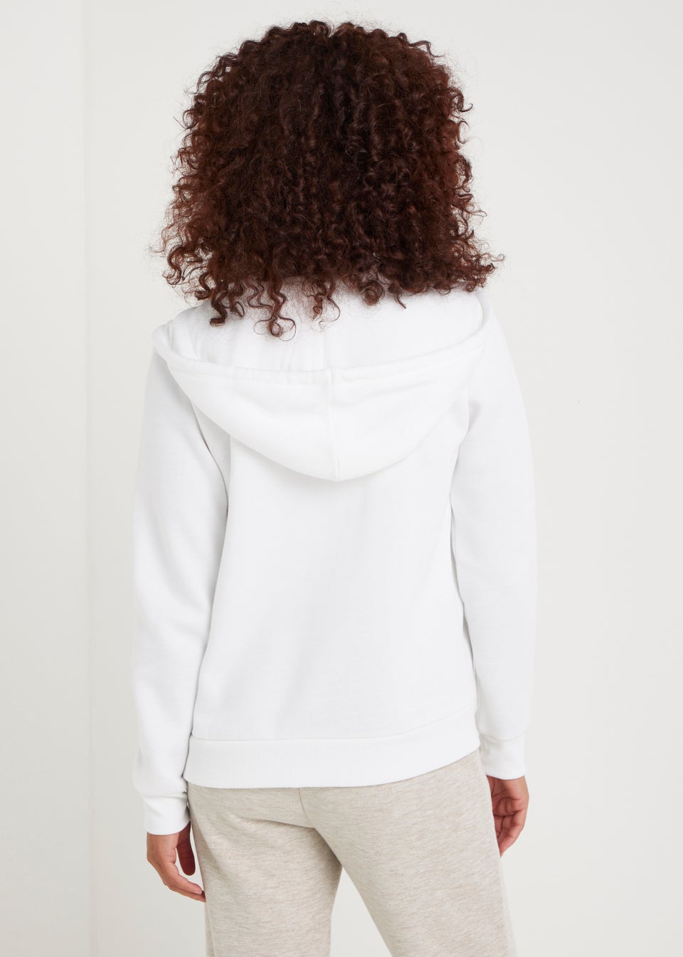 Ladies white zip up sweatshirt online