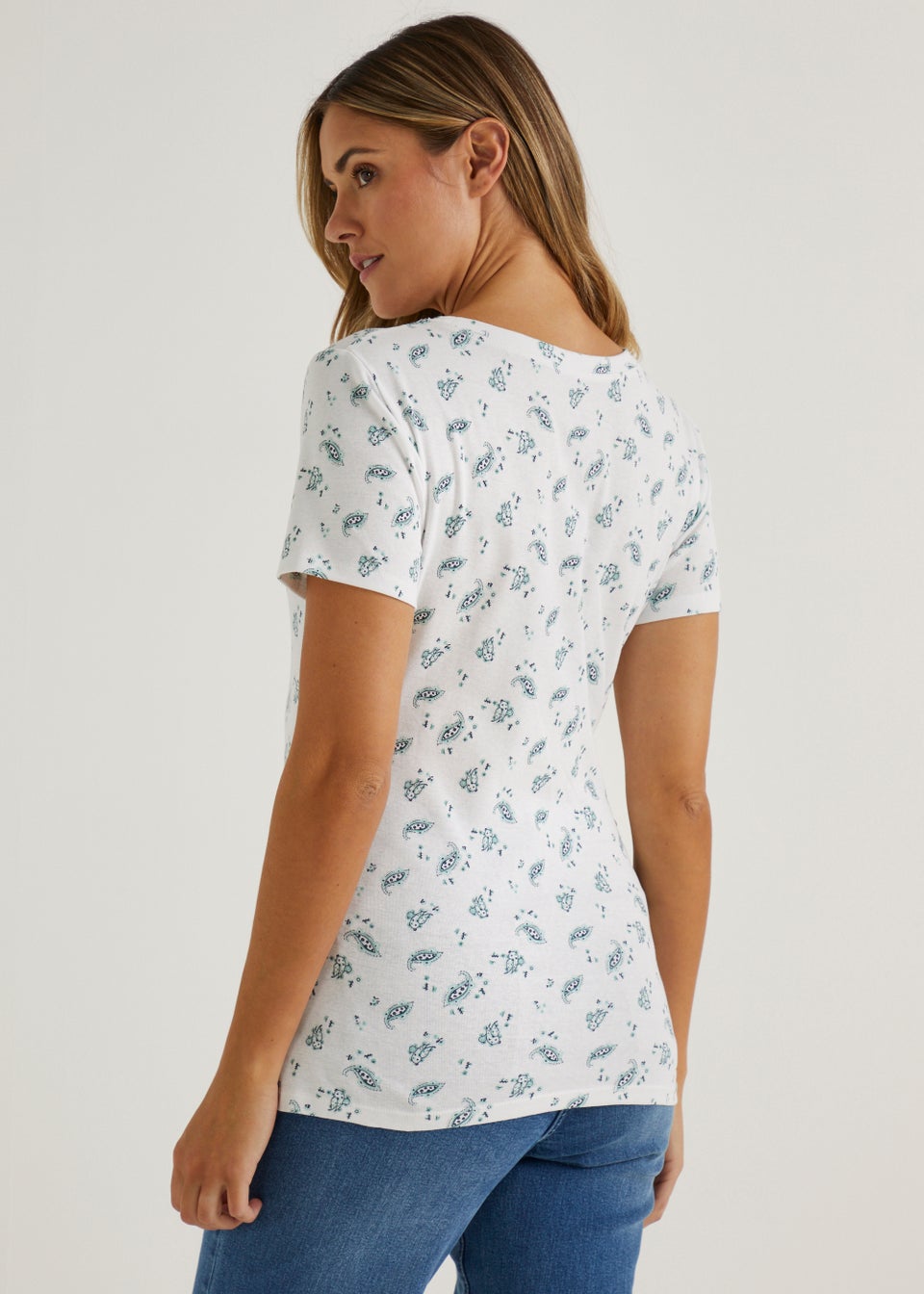 White Print T-Shirt