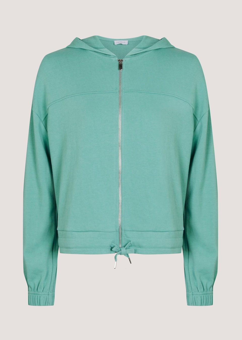 Teal Drawcord Zip Up Co-Ord Hoodie