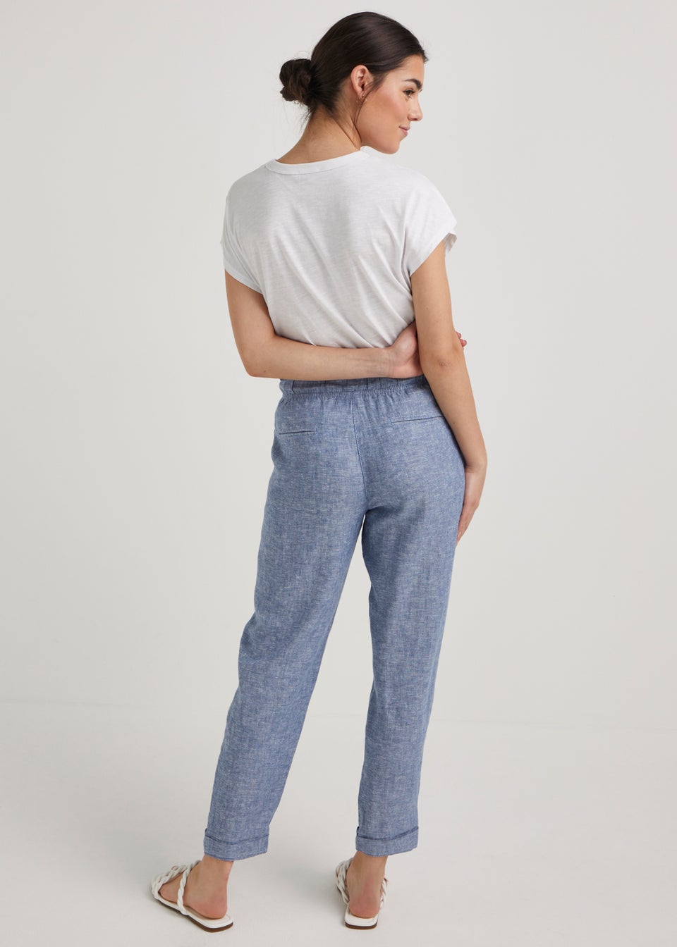 Buy Women Pant Gray Solid Cotton Chambray for Best Price, Reviews, Free  Shipping
