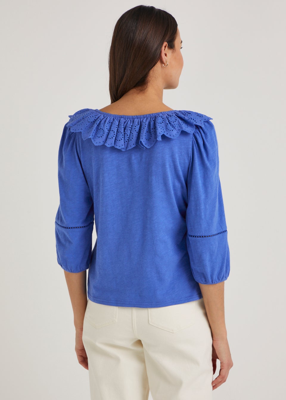 Blue Lace 3/4 Sleeve Top
