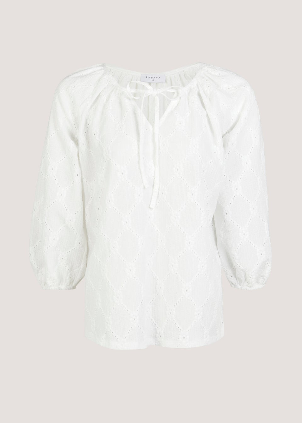 White Cutwork Boho Top