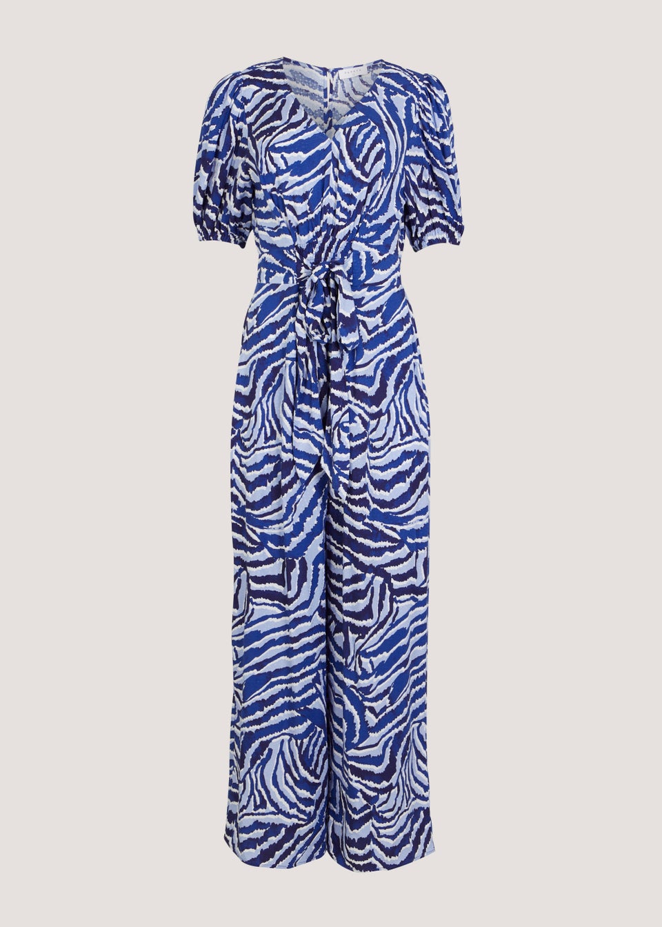 River island blue zebra jumpsuit new arrivals
