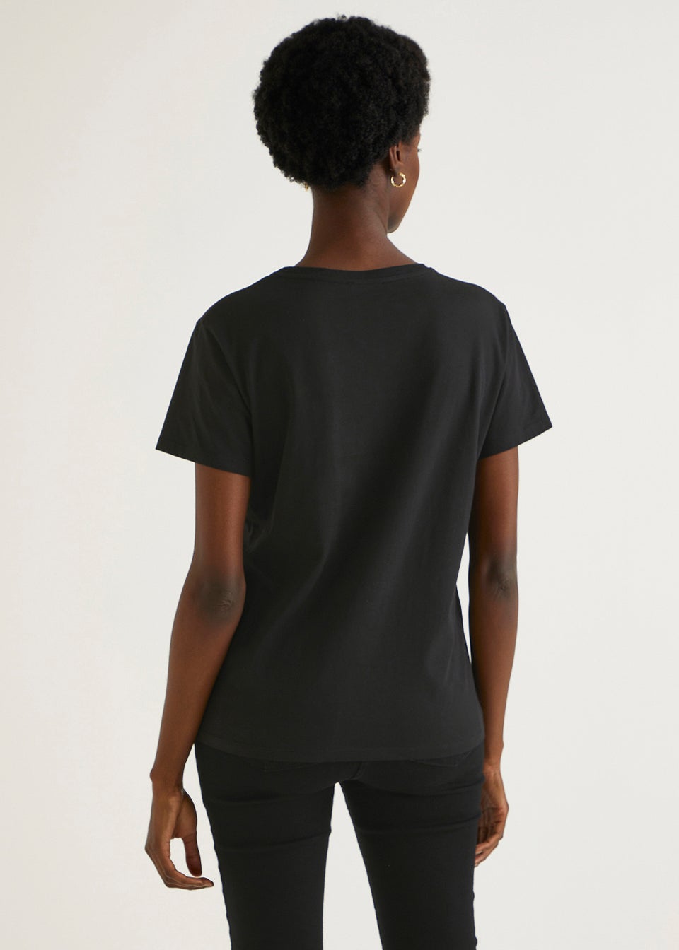 Black Animal Print Heart T-Shirt