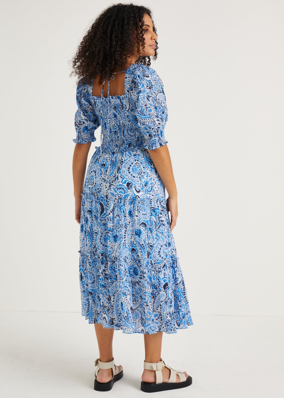 Blue Paisley Midi Co-Ord Skirt