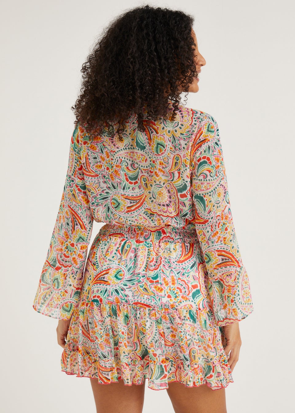 Multicoloured Paisley Mini Co-Ord Skirt
