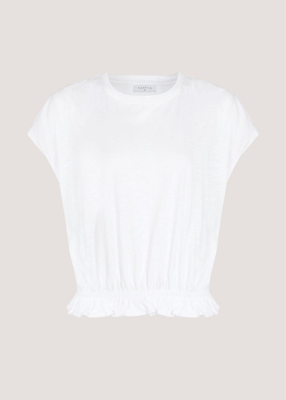White Frill Hem T-Shirt