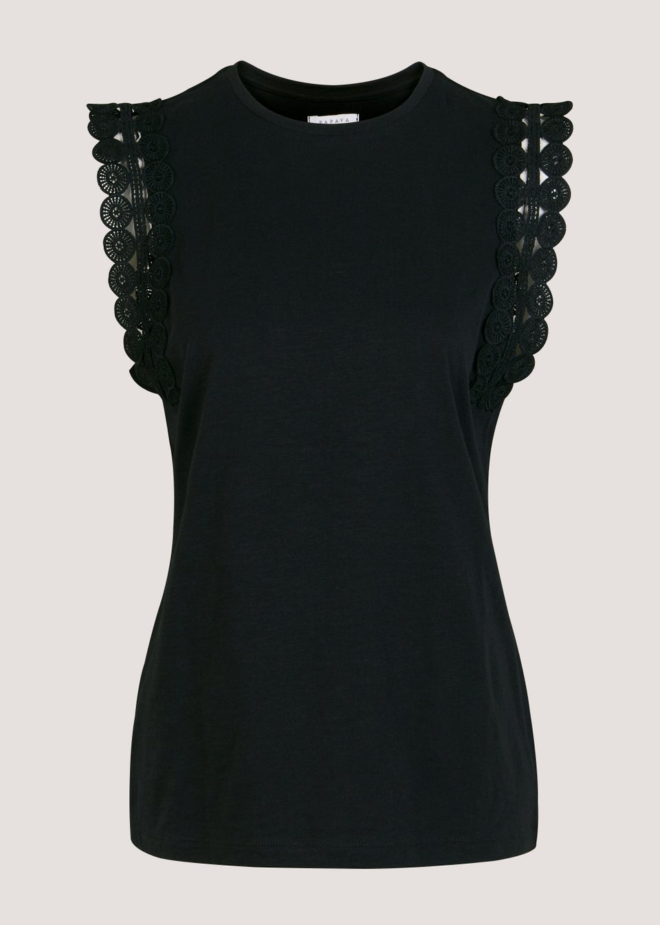 Black Lace Vest Top Matalan