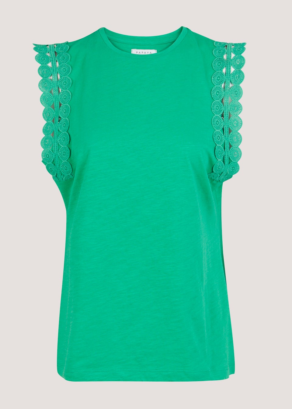 Green Lace Vest Top